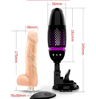 Hands Free Telescopic Realistic Dildo Toy With 7 Thrusting Modes & Vibration EPTSM-005 Gallery Image_1